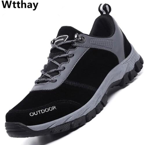 Outdoors Sneakers Men Non-slip Mens Hiking Shoes Breathable Combat Desert Men Casual Shoes Zapatillas Hombre Plus Size 39-49