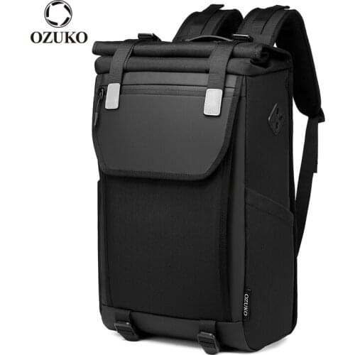 OZUKO Brand Waterproof Oxford Men Backpack 15.6 inch Laptop Backpacks Fashion School Bagpack for Teenage Male Travel Bag Mochila