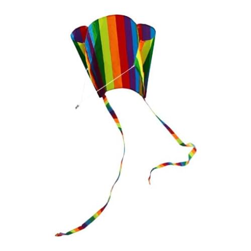 High Quality Supplest Pocket Kites For Kids 31-Inch Rainbow Parafoil Kite With Flying Tools Factory Outlet