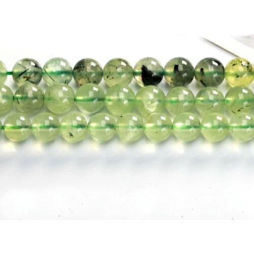 High Quality Natural Prehnites Stone 4/6/8/10/12mm Round Necklace Bracelet Jewelry DIY Gems Loose Beads 38cm wk110