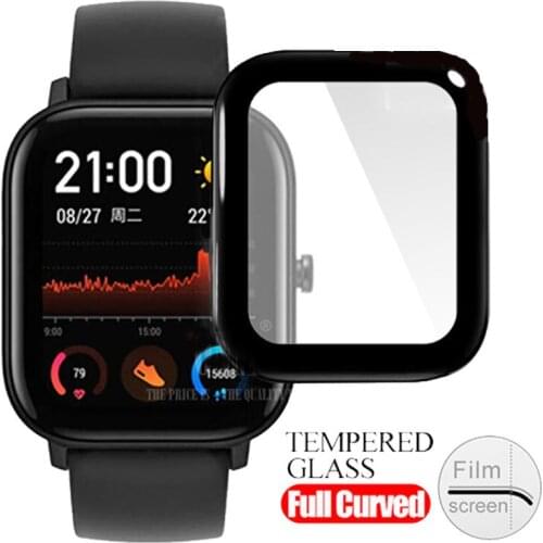5D Full Coverage Screen Protector film for Huami Amazfit GTS Watch Soft Round Screen Protector Cover Accessories (Not Glass)