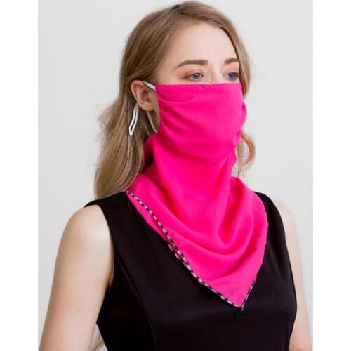 2020 new Bandana Chiffon scarf Women Brand Summer Wraps Floral fashion Neck Scarves