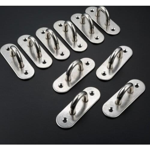 10Pcs Stainless Steel U-shaped Ceiling Mount Hook Base Ceiling Fans For Leisure Sofa Sandbags Hammocks Rings Fixed Hook 100x33mm
