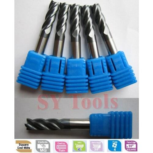 Free shipping 3pcs 6mm Four Flutes Spiral Bit Milling Tools Carbide CNC Endmill Router bits hrc45 D6*15*D6*50