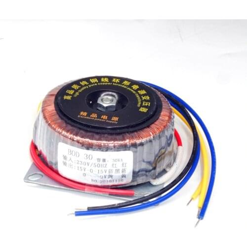 30AV 30W input 230v to AC Double 15V and single 9V Copper toroidal audio transformer for Preamplifier amplifier DAC board
