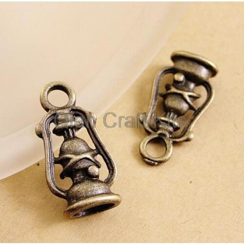 300pcs lamp oil lantern kerosene lamp 16*11mm antique bronze zinc alloy Charm Pendants DIY Supplies for handicraft LM155