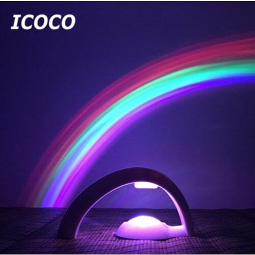 2nd Generation 3D Romantic Rainbow Projector Color LED Night Light Atmosphere Lamp for Baby Bedroom Home Decor DropShipping