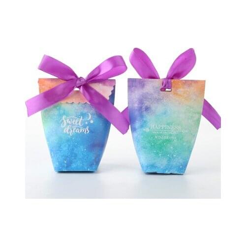 50/100pcs Upscale European Famingos Candy Bag French Thank You Wedding Favors Gift Box Package Birthday Party Favor Bags