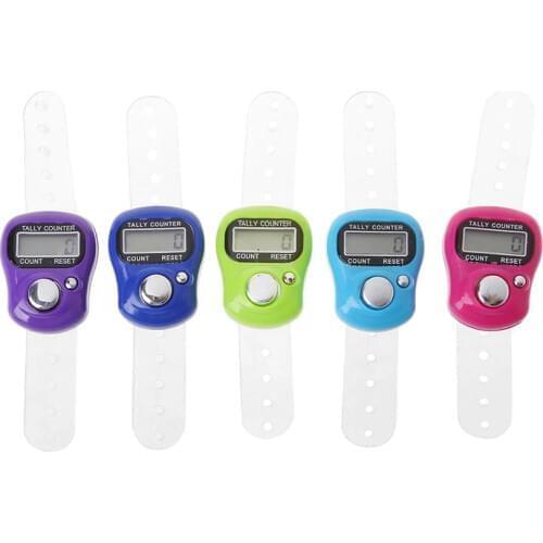 Mini Stitch Marker And Row Finger Counter LCD Electronic Digital Tally Counter For Sewing Knitting Weave Tool Finger Counter