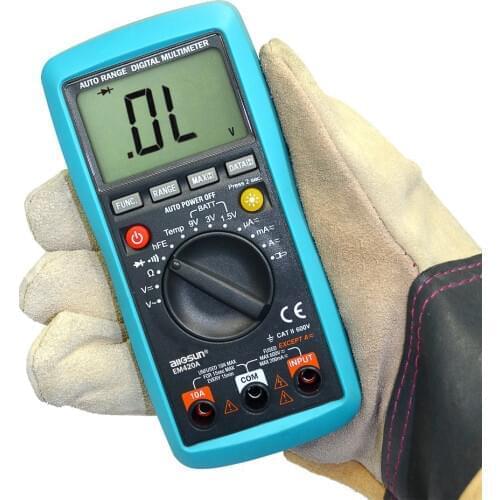 ALL SUN Digital Multimete Continuity Diode Transistor Battery Te AC/DC Ammeter Voltmeter Ohm Portable Meter voltage meter EM420A