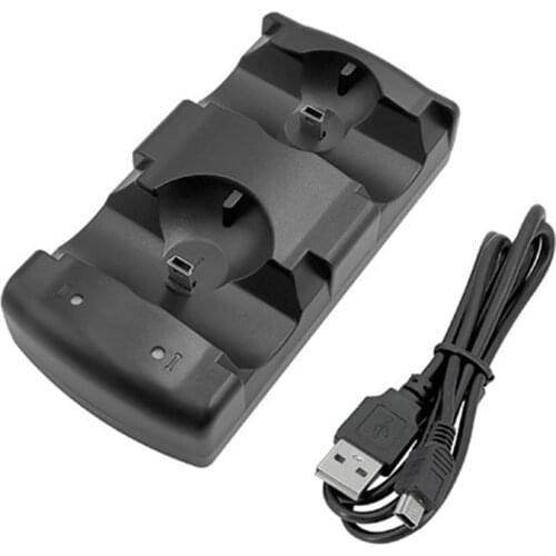 For PS3/MOVE USB Dual Charger Dock Portable Game Controller Charger Stand LED Light Indicator Charging Status Game Accessories