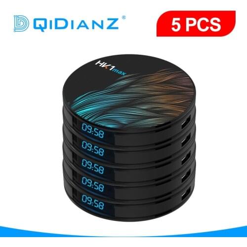 DQiDianZ HK1Max 5pcs Android 10 SMART TV BOX Quad-Core Set Top Box WiFi 2.4G /5G BT 4.0 Penta-Core Mali-450 Media Player