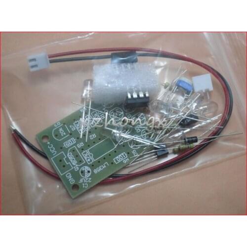 LM358 electronic DIY breathing light fun learning produced 8 blue flashing LED 5MM Kit
