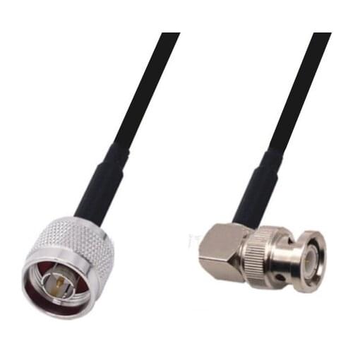 RG58 Cable N Male to BNC Male Right Angle Connector WiFi Antenna Extension Pigtail jumper cable