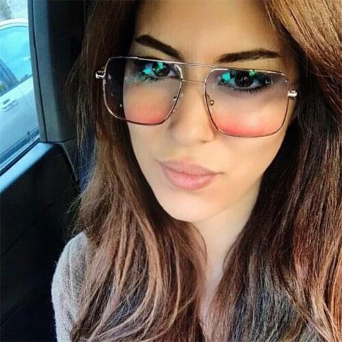 Classic Square Sunglasses Women Pilot Vintage Sun Glasses Men Eyeglasses Shades Female Cleas Lens gafas de sol UV400