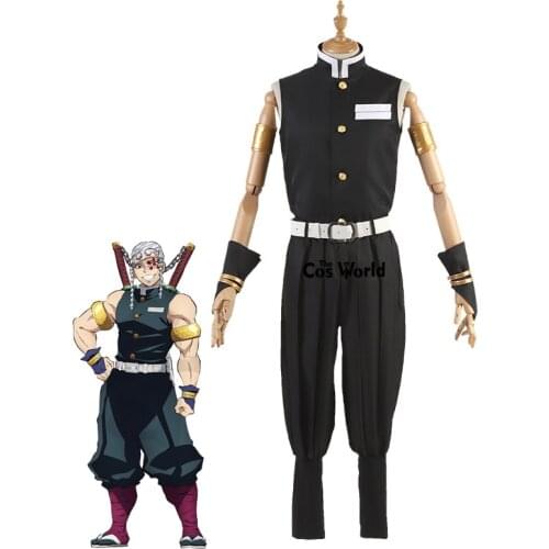 Demon Slayer: Kimetsu no Yaiba Uzui Tengen Uniform Tops Pants Outfit Anime Cosplay Costumes