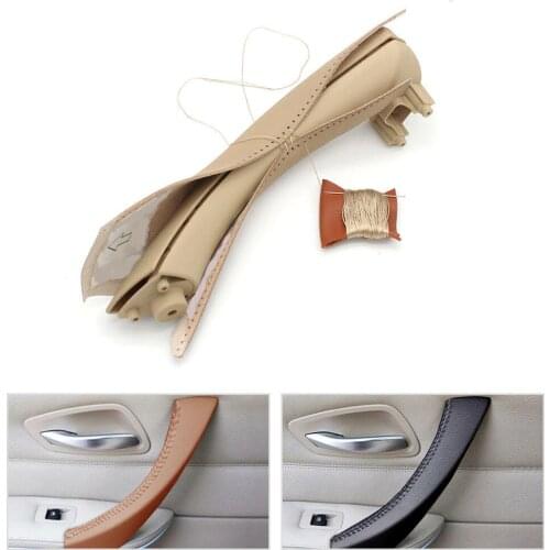 Leather Door Panel Handle Handle Cover Right /Left Inner Pull Trim Cover For BMW 3 Series E90 E91 E93 2005-12 Car Interior Parts