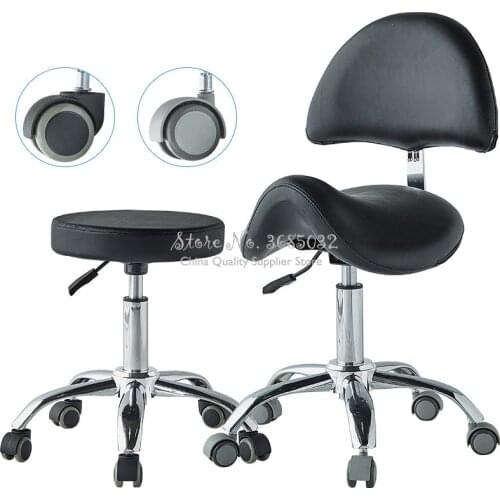 Comfortable Adjustable Saddle Stool Seat Furniture Ergonomic Medical Office Saddle Chair Rolling Swivel Chair for HomeDental