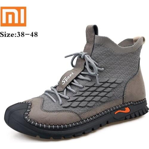 Xiaomi Mens Shoes Street Men Sneakers Breathable Ankle Boots Outdoor Casual Shoes Punk Fashion High Quality Mens Walking Shoes
