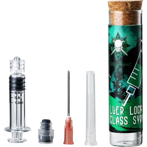 LTQ Vapor 1ml 2ml Glass Syringe With LUER LOCK For Refilling Oil Cartridge Empty Pod Cartridge