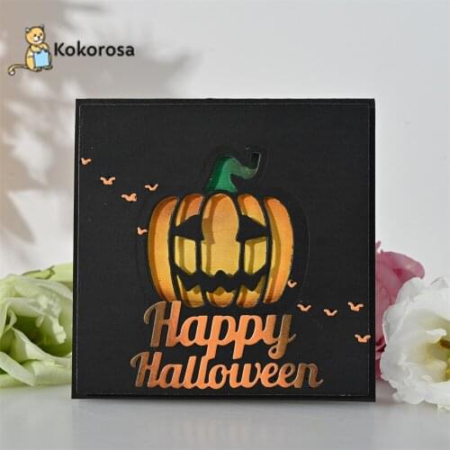 Kokorosa Halloween Pumpkin Cutting Dies Metal Dies Scrapbooking Album Card Making Embossing Stencil Diecuts New 2021