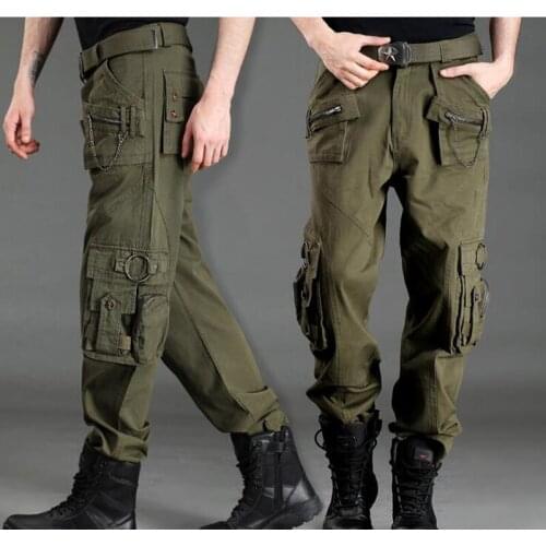 Fashion Plus Size Unisex Cargo Pants Casual Jogger Pants Mens Military Army Green Pants Camouflage Sweatpants Tactical Pants