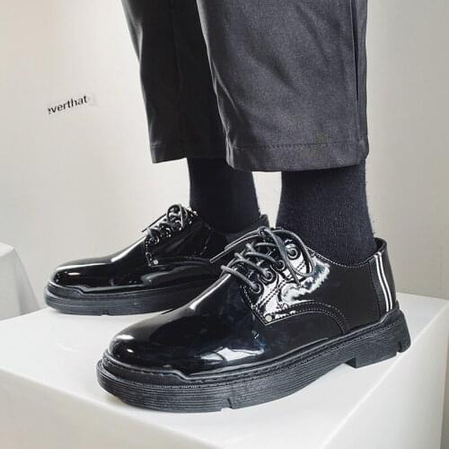 Mens shoes 2020 Autumn/winter British leisure trend versatile business mens small leather shoes