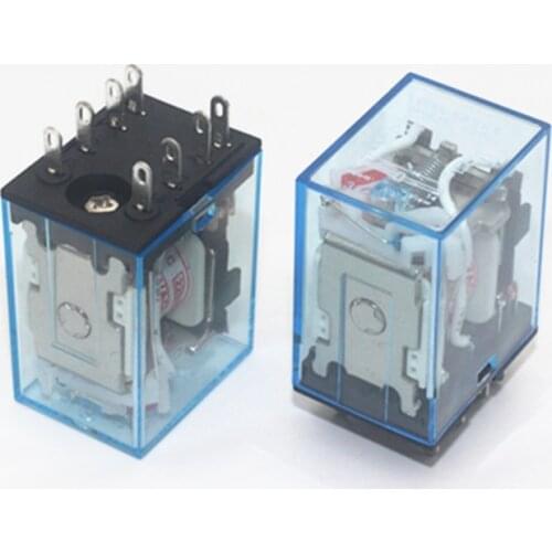 MY2P HH52P MY2NJ Relay Coil General DPDT Micro Mini Electromagnetic Relay Switch with LED AC 110V 220V DC 12V 24V 36V 380V