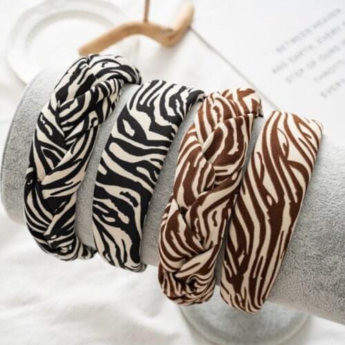 New Stripe Wide Version of Womens Hair Band Japanese and Korean Version of Fashion Joker Tie Headband Accessories
