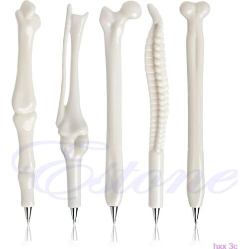 New 5Pcs Modish Ball Point Pen Bone Shape Radiographer Nurse Doctor Teacher Gift New