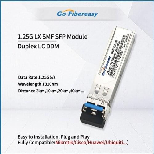 SFP Optical Module 1Gb Mini Gbic SFP Module SMF 1.25Gbs 1310nm Compaticable Cisco/Mikrotik Switch GLC-LH-SM SFP Optical Module