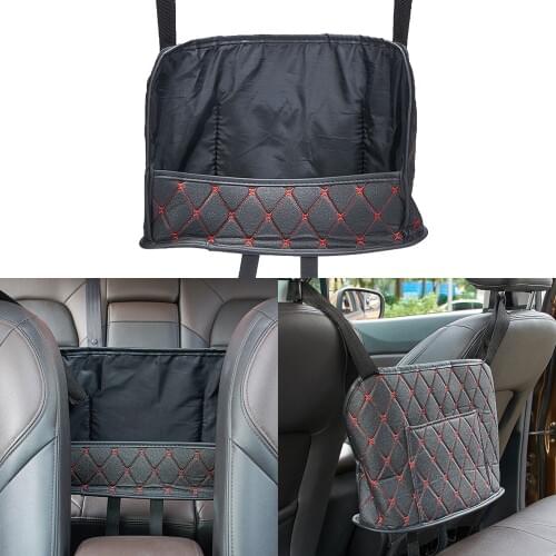 Auto Car Seat Stowing Tidying Storage PU Organiser Handbag Holder Central Organizer Pouch Bag