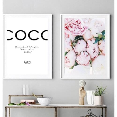 Pink stylish canvas decoration drawing of living room bedroom decorated with pink canvas canvas painting poster painting