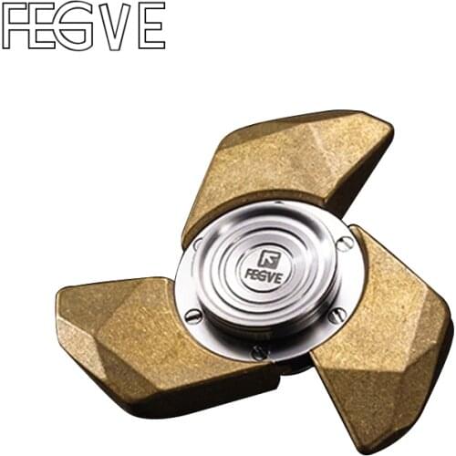FEGVE Fidget Spinner Hand Spinner Finger Spinner Metal Pure Copper and Titanium EDC DIY Assembly Stress Handspinner Toy FG26
