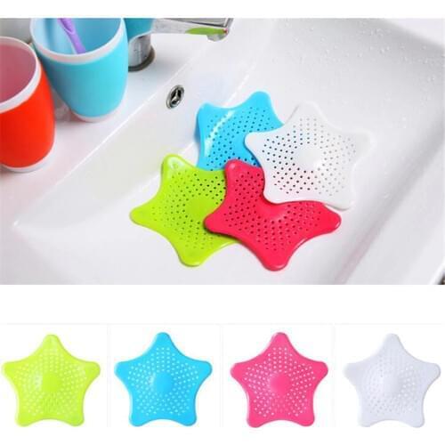 1pc Sewer Star Outfall Strainer For Kitchen Waste Bathroom Sink Filter Anti-blocking Floor Drain Hair Stopper Catcher Accessorie