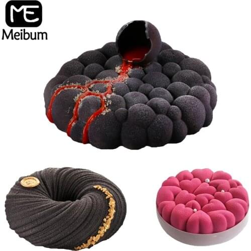 Meibum 3 Types Silicone Mold Cake Decoration Accessories Mousse Pastry Pan Party Dessert Mould Baking Tools Kitchen Supplies