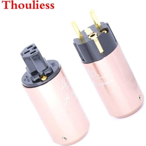 Thouliess pair HIFI Accuphase 40th EU EUR Schuko Power plug IEC Commector Amplifier CD VCD DVD AC Power Cable Plug Connector