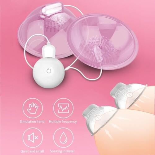 Nipple Sucker Vibrator Breast Enlarge Pump Bullet Vibrating Nipple Masage Stimulator Female Masturbation Adult Sex Toy for Women