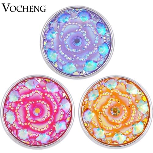 Vocheng Snap Charms 18mm Shining Resin 6 Colors Button Jewelry Vn-1289