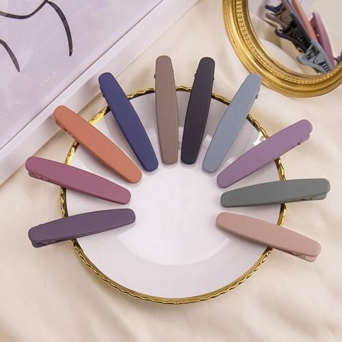 Morandi Color Korean Hairpin Simple Side Clip Girl INS Style Frosted Duckbill Clip Lovely Kids Headwear Hair Accessories