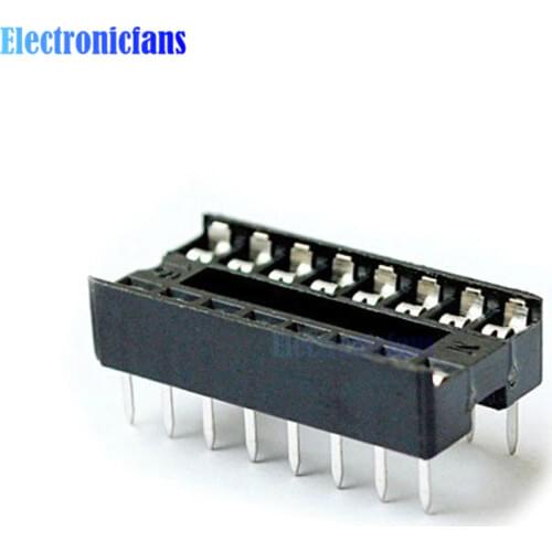 10PCS Black 16-Pins DIP IC Sockets Adaptor Solder Type Socket