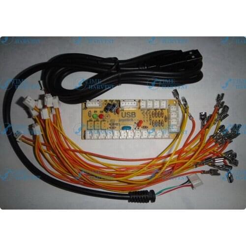 2pcs USB to Arcade jamma adapter 1 player version PC to arcade converter Computer to Arcade Game Converting PCB for Game Cabinet