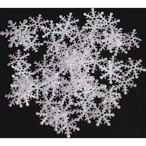 200pcs 3cm White Plastic Snowflakes Christmas Tree Artificial Snow Xmas New Year Party Home Christmas Decorations