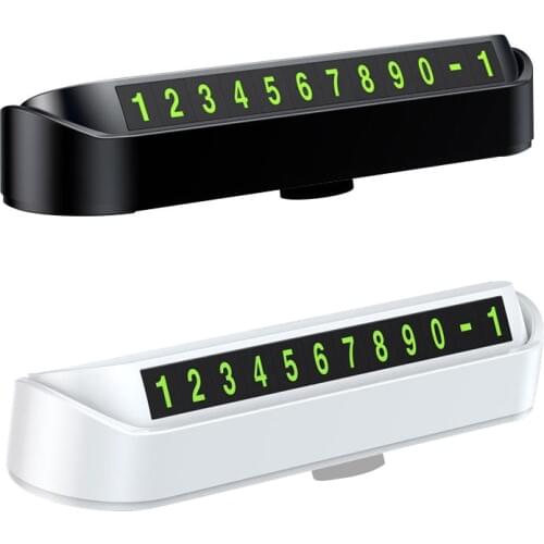 2019 New Car Styling Elegant Temporary Parking Card Luminous Phone Number Card Plate Sticker Auto Cards Park Plate Car Styling