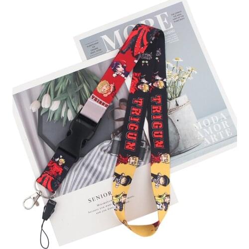24pcs/lot MD338 DMLSKY Anime Key Lanyard With buckle ID Badge Holder Phone Neck Strap With Key Ring