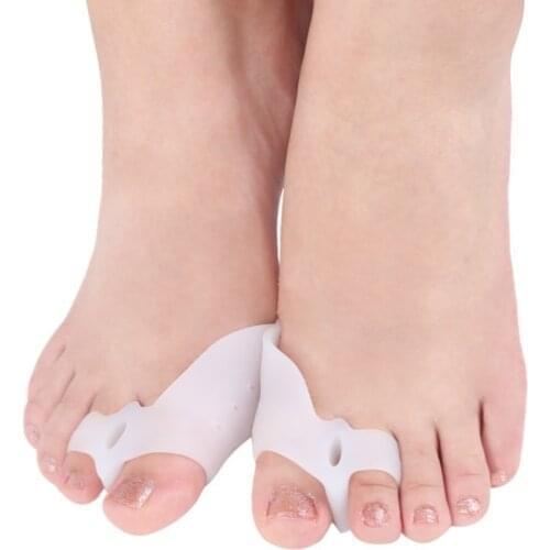 2Pair New Silicone Gel Toe Separator Silicon Separateur Orteil Manicure Thumb Protector Bunion Adjuster Hallux Valgus Feet Care