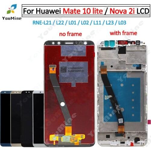For Huawei Mate 10 Lite LCD Display Touch Screen Digitizer For Huawei Nova 2i LCD Screen RNE-L21 for huawei G10 plus lcd