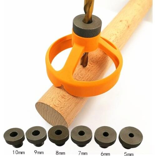 90 Degree Drill Guide Hole Puncher Locator Jig 5/6/7/8/9/10mm Drill Bit Hinged hole opener Woodworking Tools