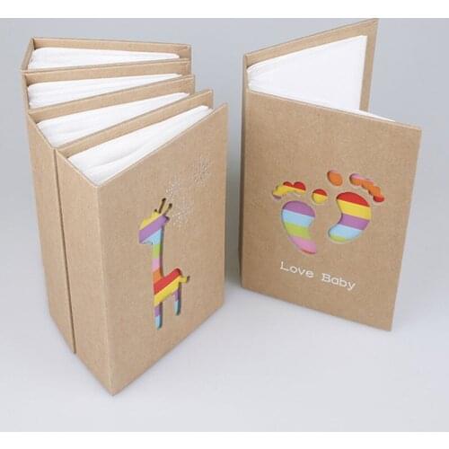 Baby Photo Album 4x6 100 Pages Paper Shell Album Gifts Children Growth Memory Book Interleaf Picture Storage Family Photo Book