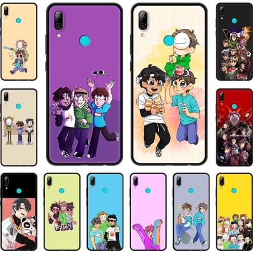 Dream Smp Cute Lovely Phone Case For Huawei P Smart Z 2019 2021 P30 Pro P40 Lite E P20 P10 Soft Black Shell Cover Bumper